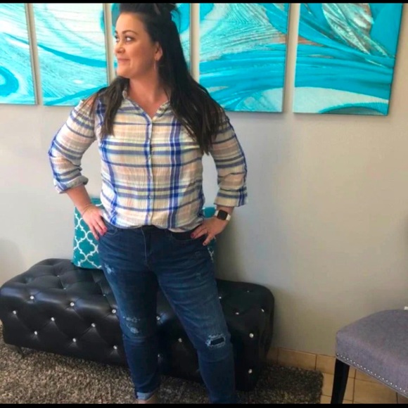 The L&B High Rise Distressed Boyfriend Jean - Sz 22 - Picture 6 of 10